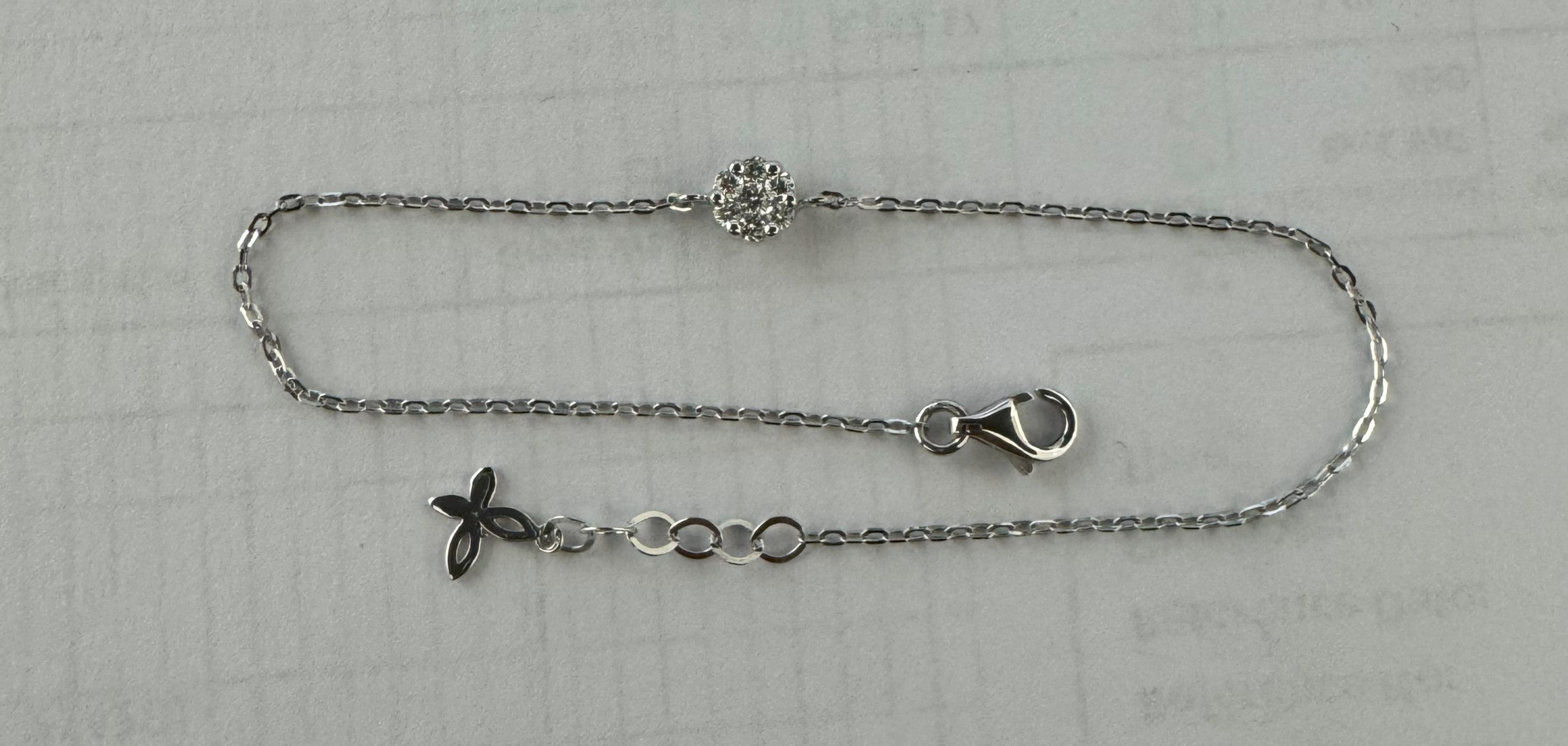 0.17 ct Diamond Chain Bracelet in 18K White Gold