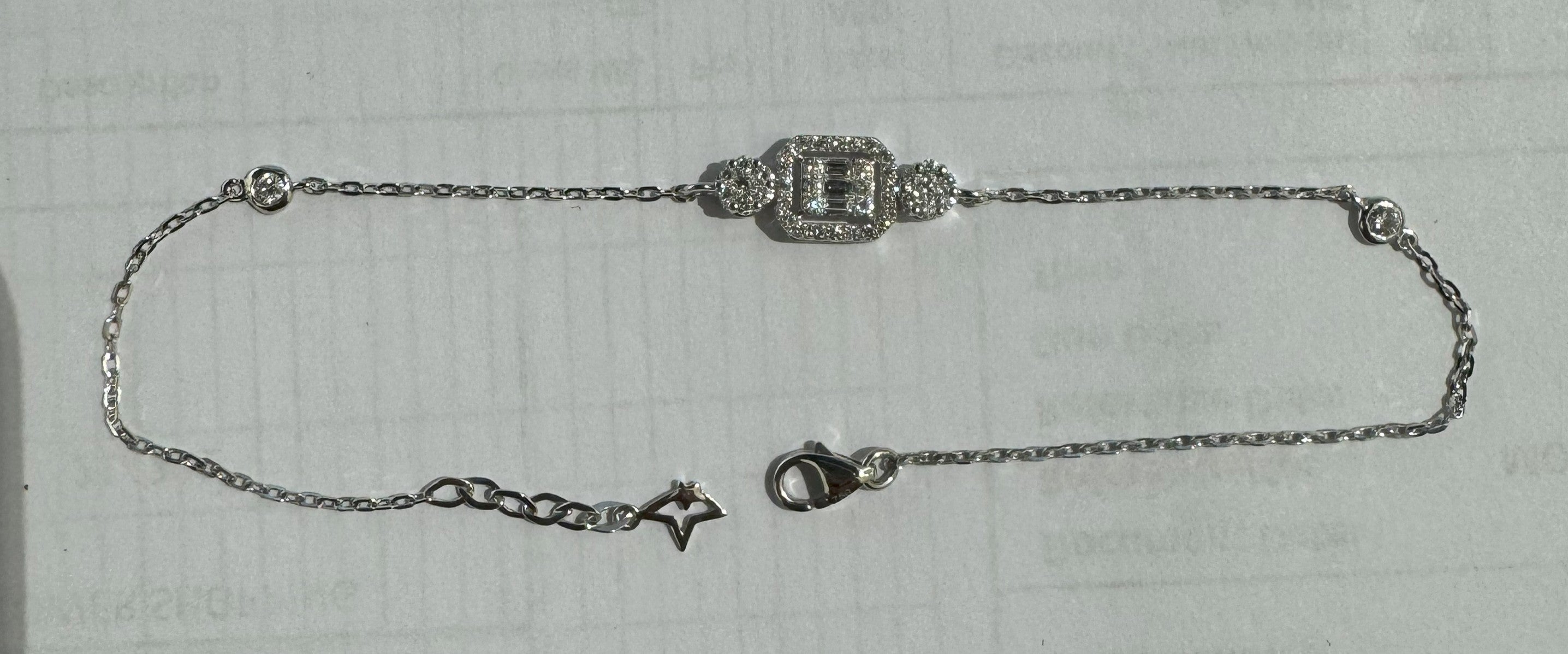0.46 ct Diamond Chain Bracelet in 18K White Gold
