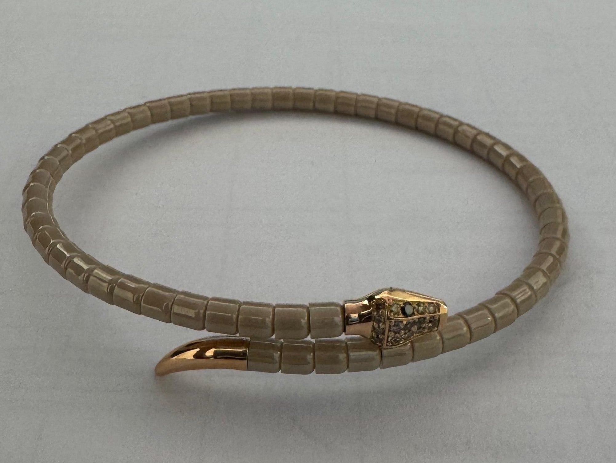 0.13 ct Diamond and Ceramic Bracelet in 18K Rose Gold