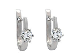 1.20 ct 18K White Gold Diamond Earrings