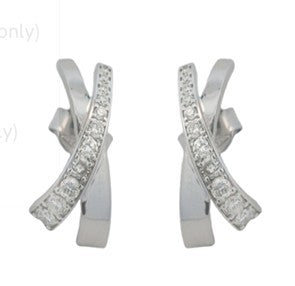 0.50 ct 18K White Gold Diamond Earrings