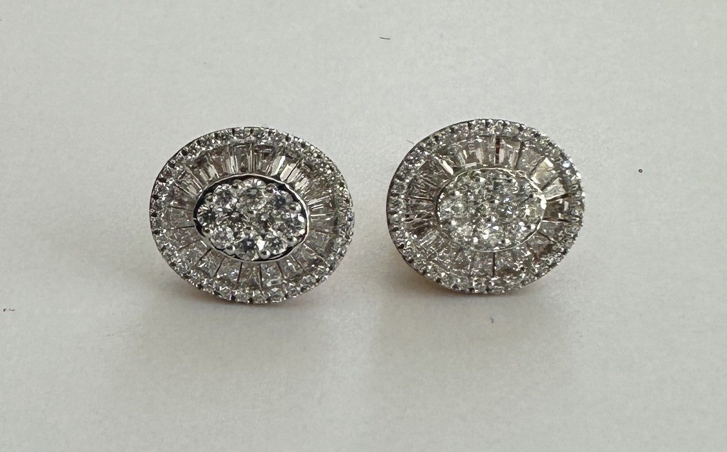 0.99 ct 18K Rose Gold Round Diamond Stud Earrings