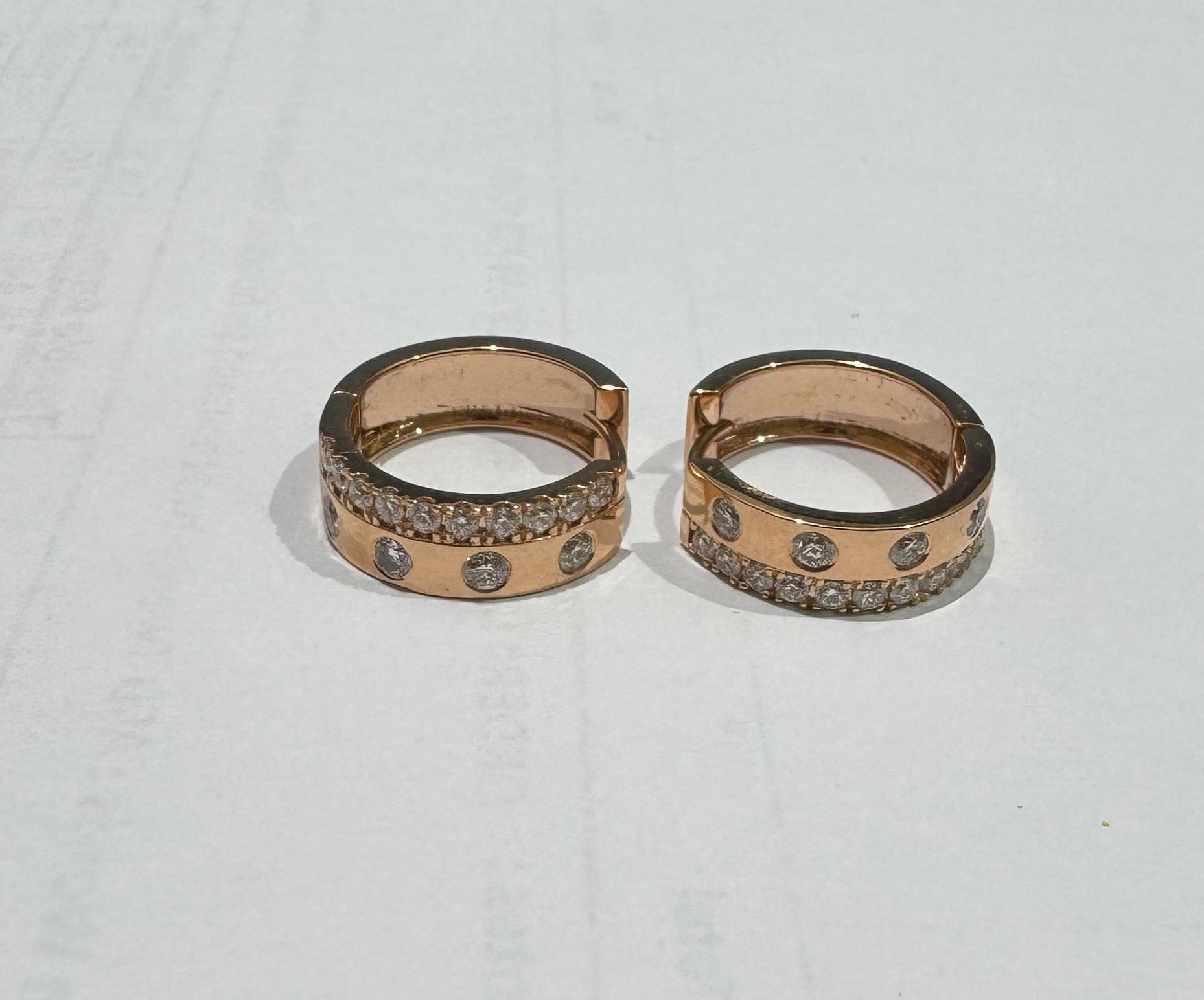 0.58 ct 18K Rose Gold Diamond Earrings
