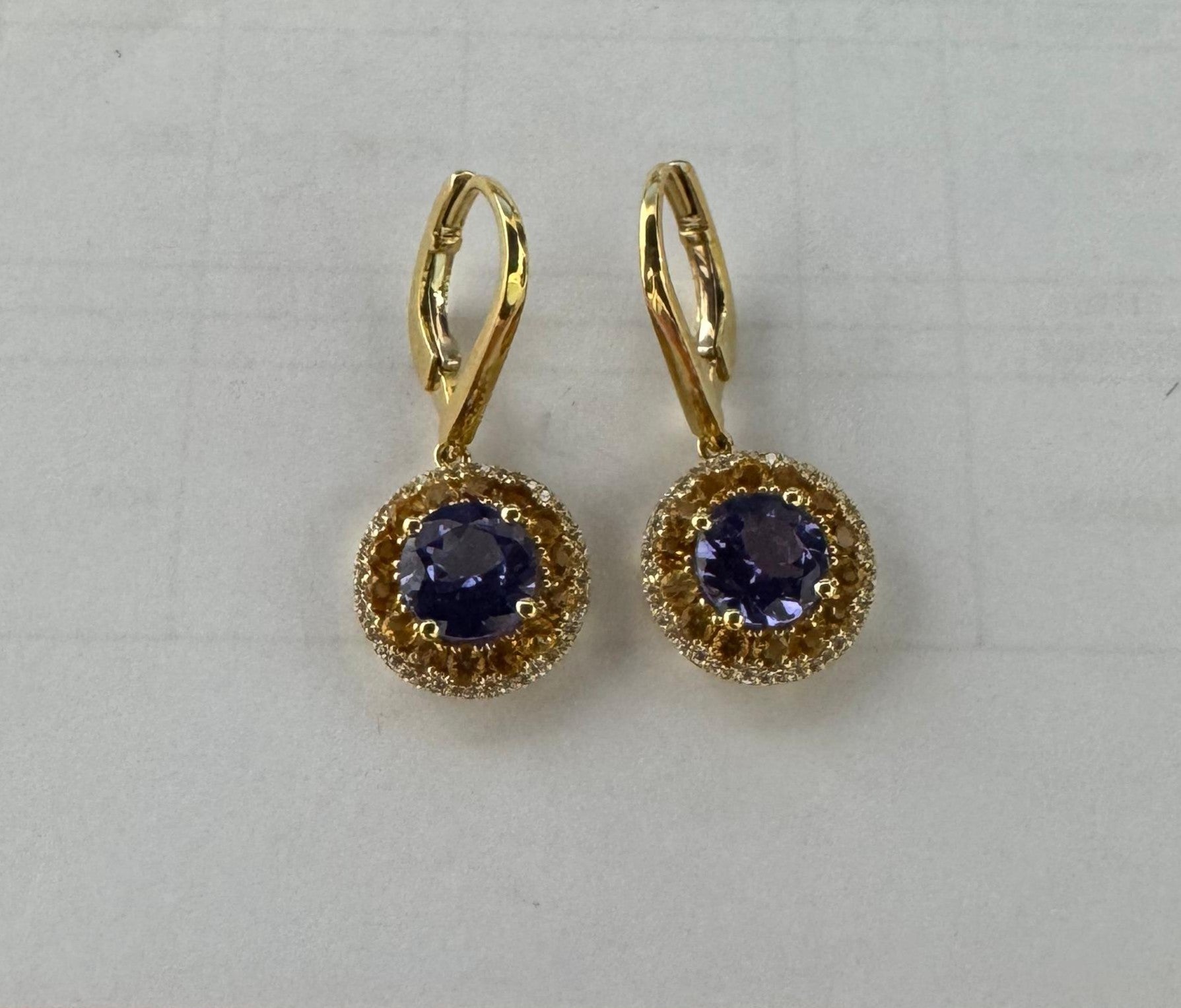 Tanzanite & Citrine Earrings