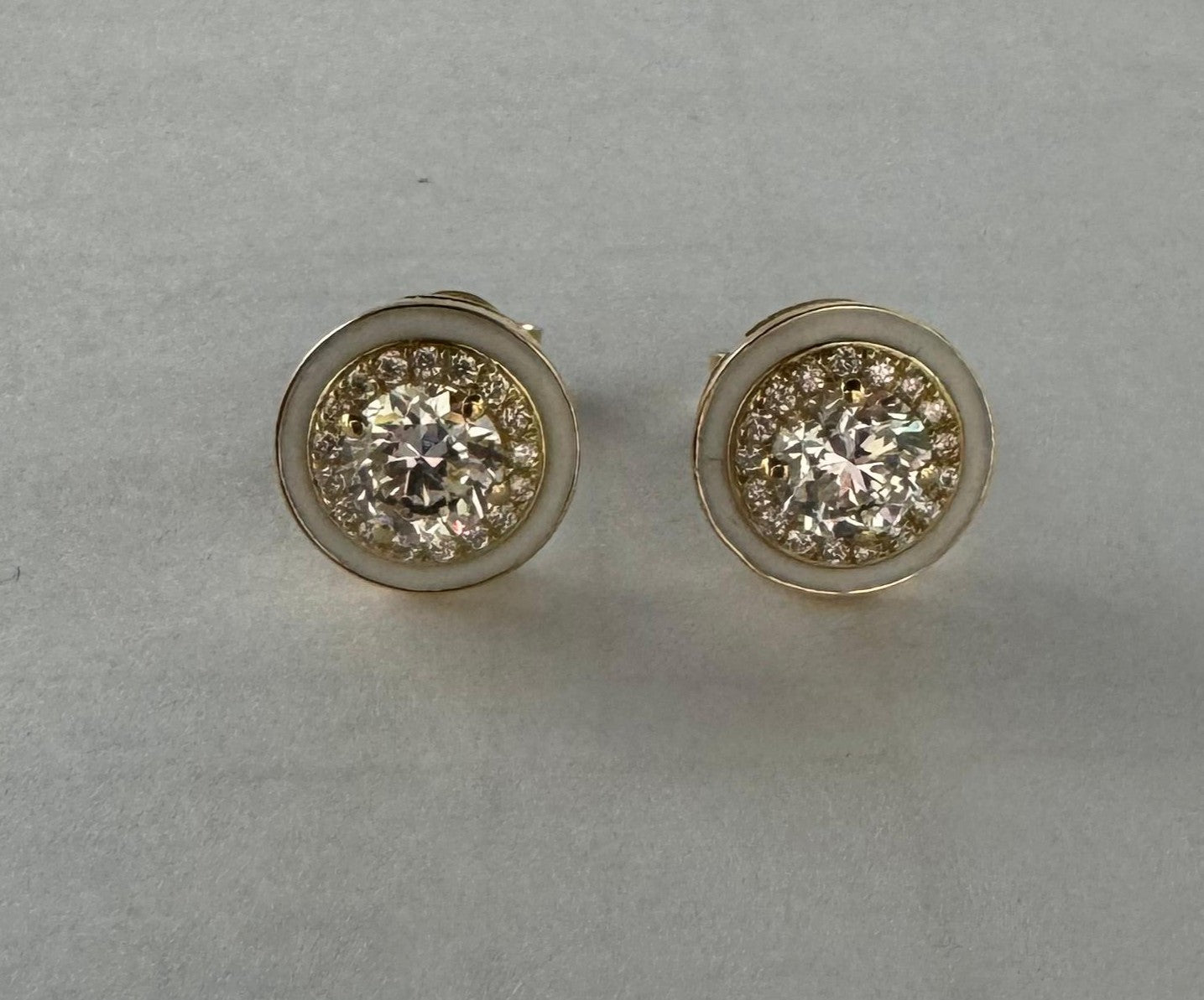 1.14 ct 18K Yellow Gold Diamond Earrings
