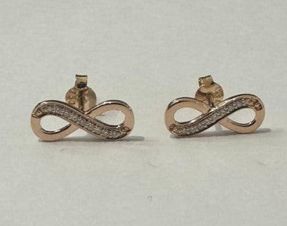 0.10 ct 18K Rose Gold Diamond Earring Mounting