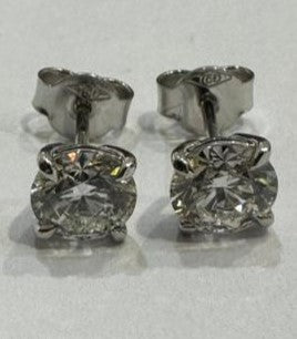 2.03 ct lab grown diamond 18k white gold earring