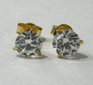 2.00 ct lab grown diamond 18k yellow gold earring