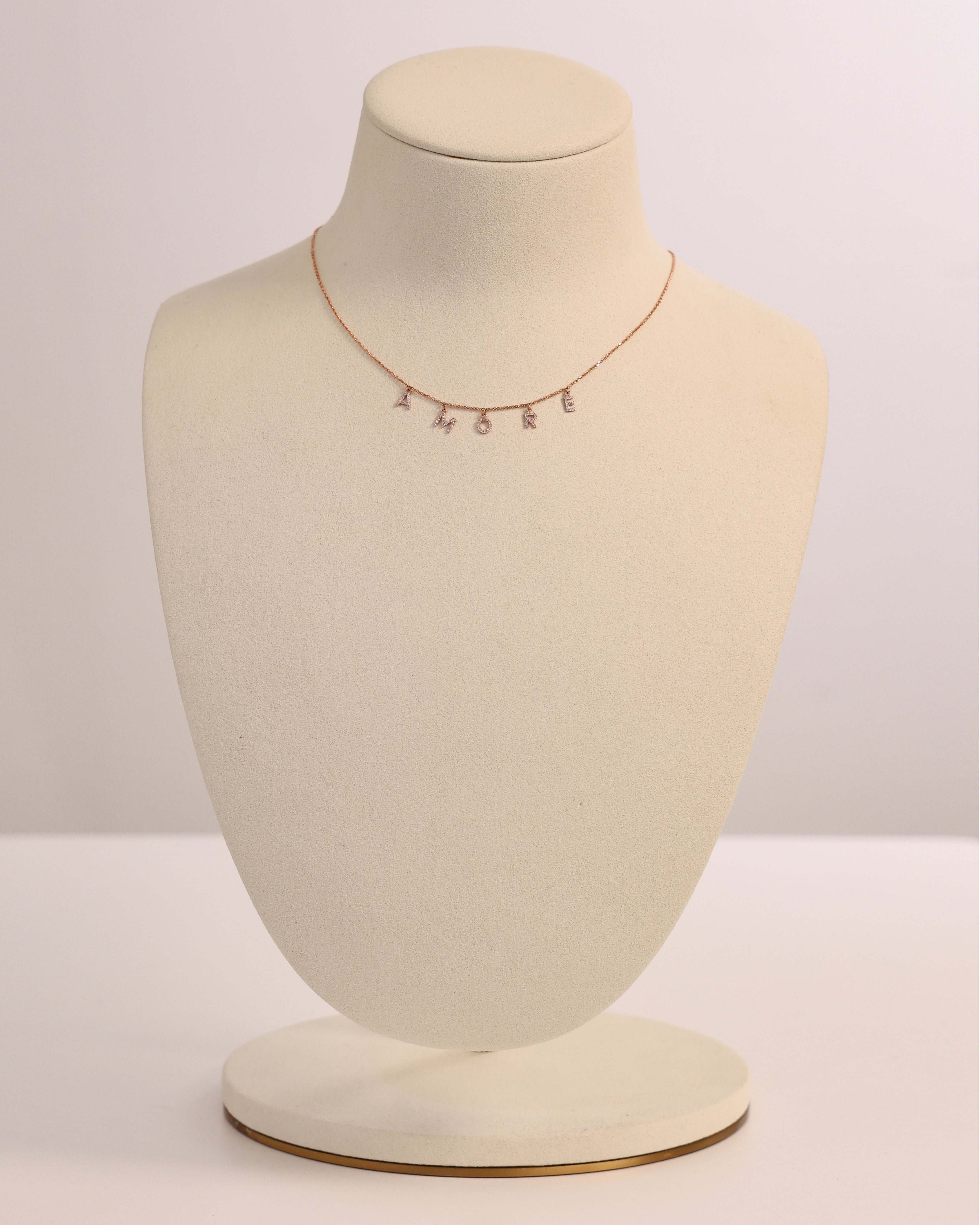 AMORE DIAMOND LETTER NECKLACE