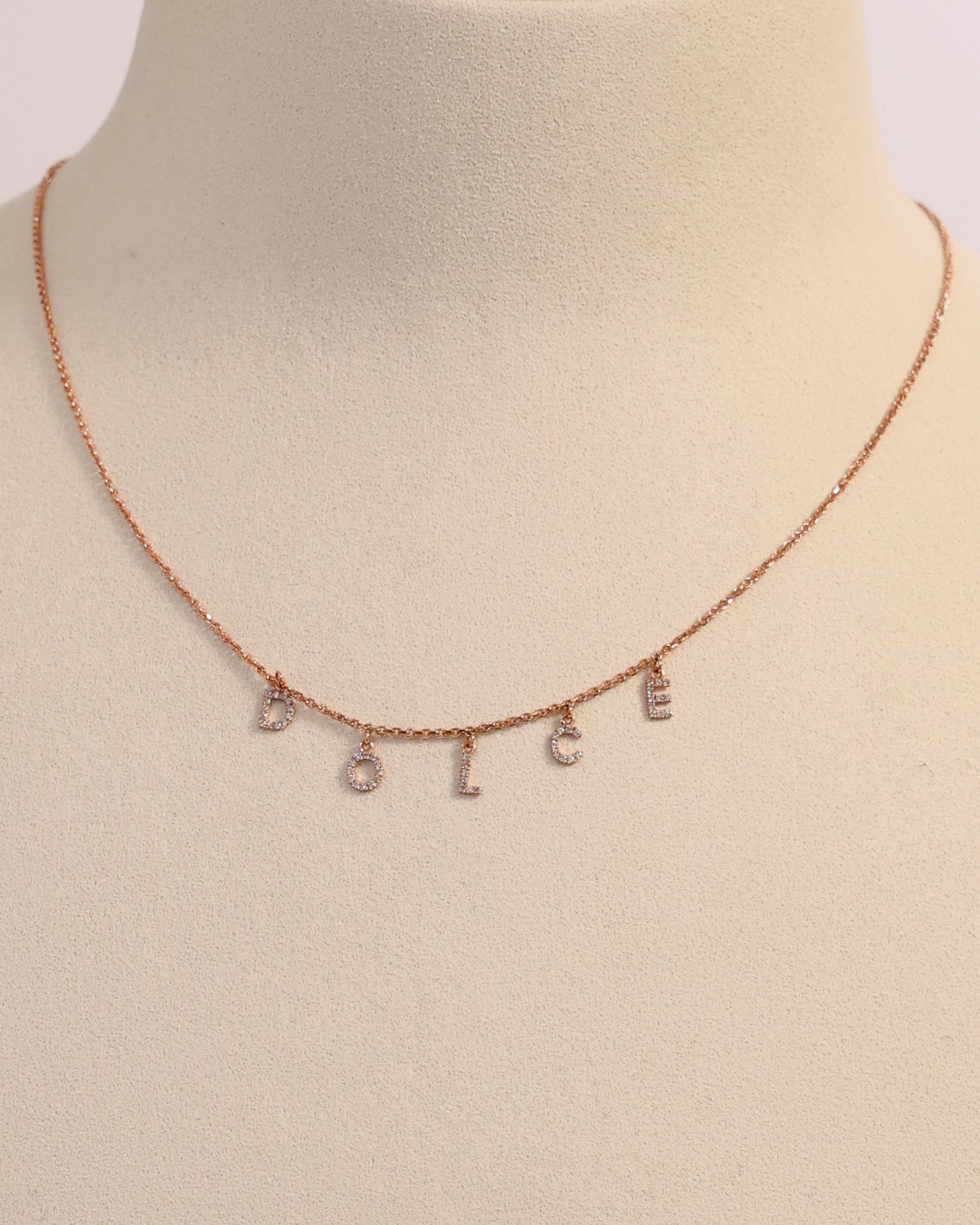 DOLCE DIAMOND LETTER NECKLACE