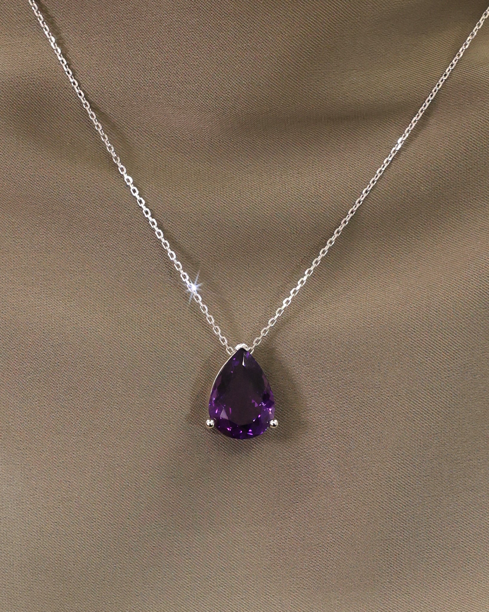 AMETHYST PEAR NECKLACE