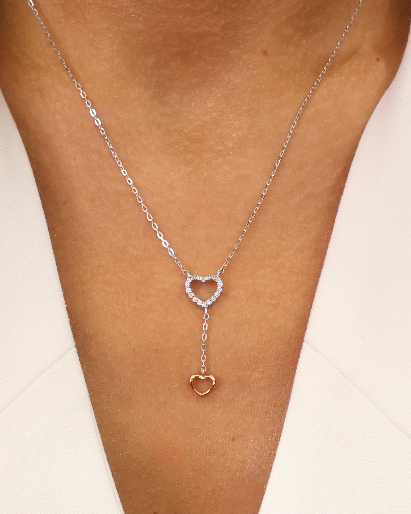 HEART NECKLACE NATURAL DIAMOND