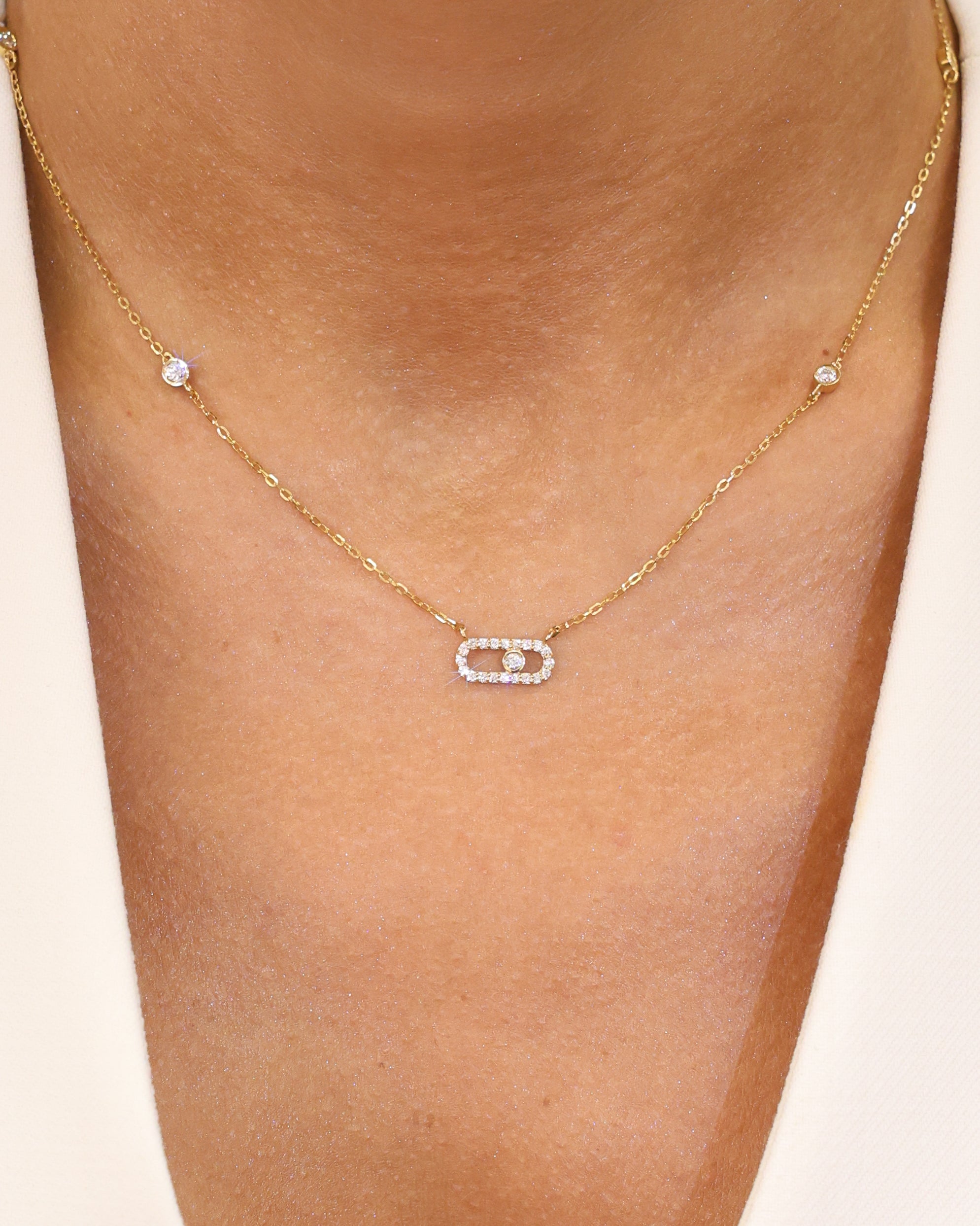 FASHION NECKLACE NATURAL DIAMOND