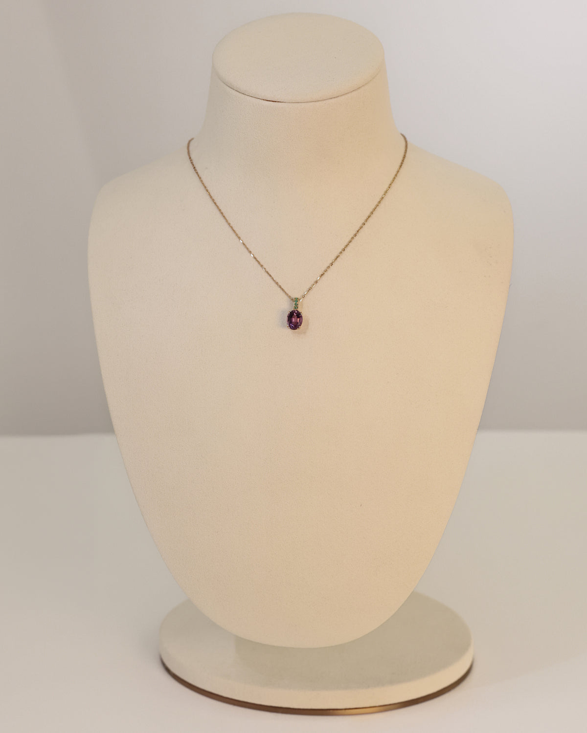 Oval Amethyst Pendant – view 2