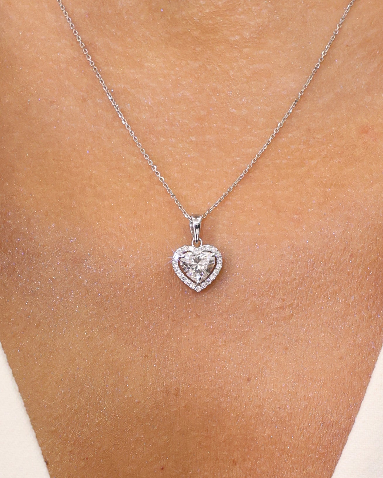 HEART HALO PENDANT - 1,22 ct.