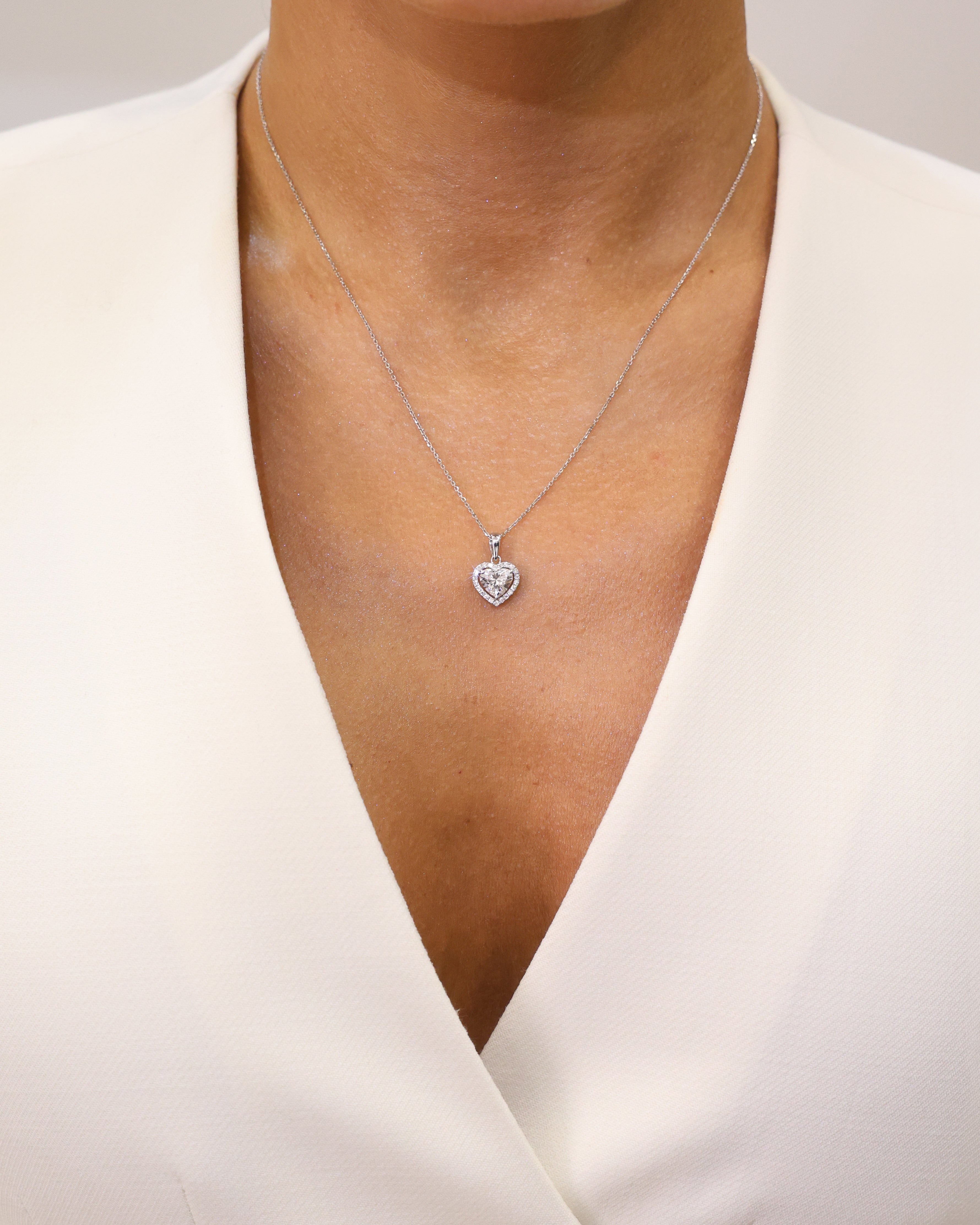 HEART HALO PENDANT - 1,22 ct.