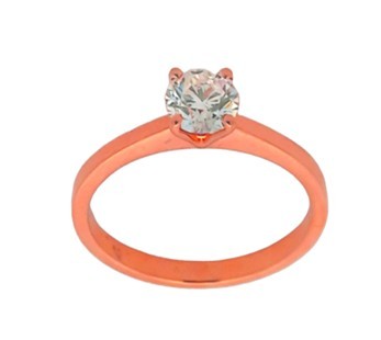 0.60 ct diamond 18k rose gold ring