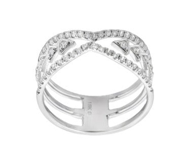 0.38 ct diamond 18k white gold ring