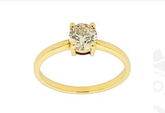 0.60 ct diamond 18k yellow gold ring