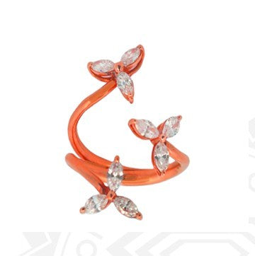 0.88 ct diamond 18k rose gold ring