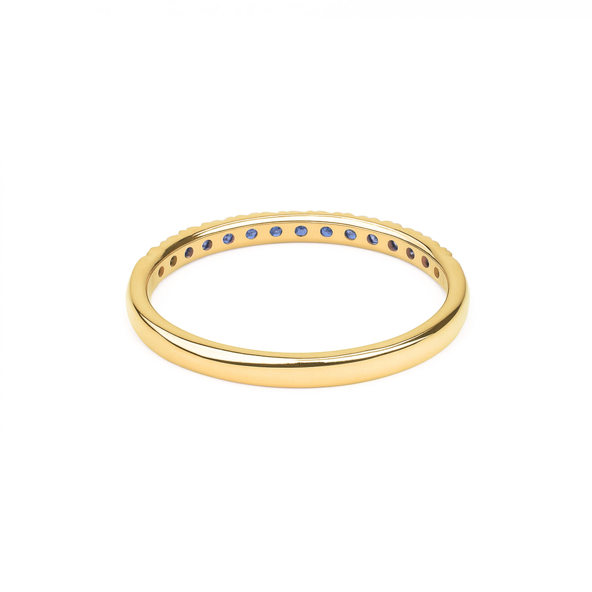 Blue Sapphire Band in 18K Rose Gold – view 5