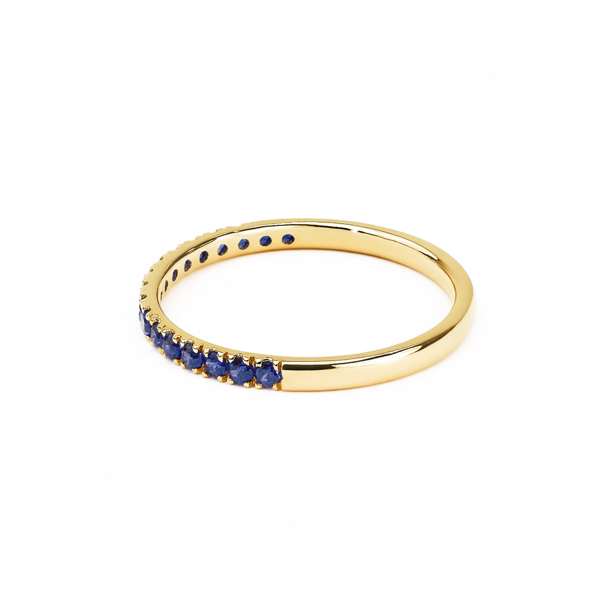 Blue Sapphire Band in 18K Rose Gold – view 4