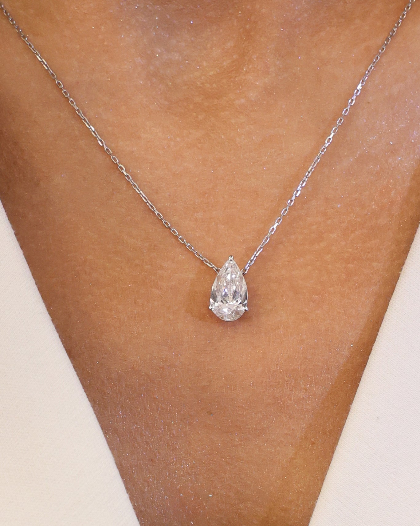 PEAR CUT NECKLACE LAB DIAMOND
