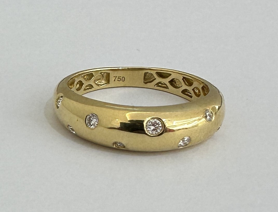 0.15 ct diamond 18k yellow gold ring