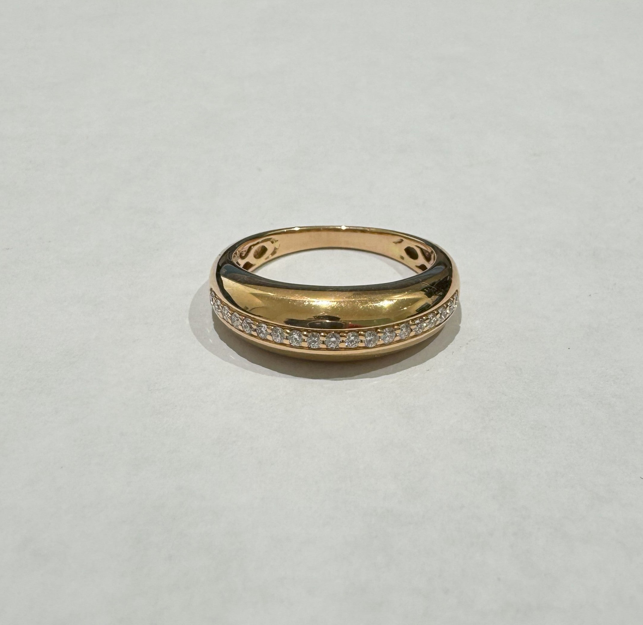 0.19 ct diamond 18k rose gold ring