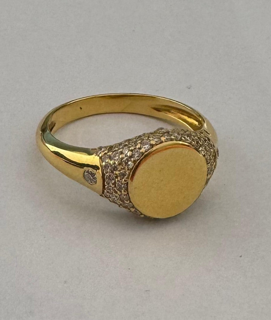 0.38 ct diamond 18k yellow gold ring