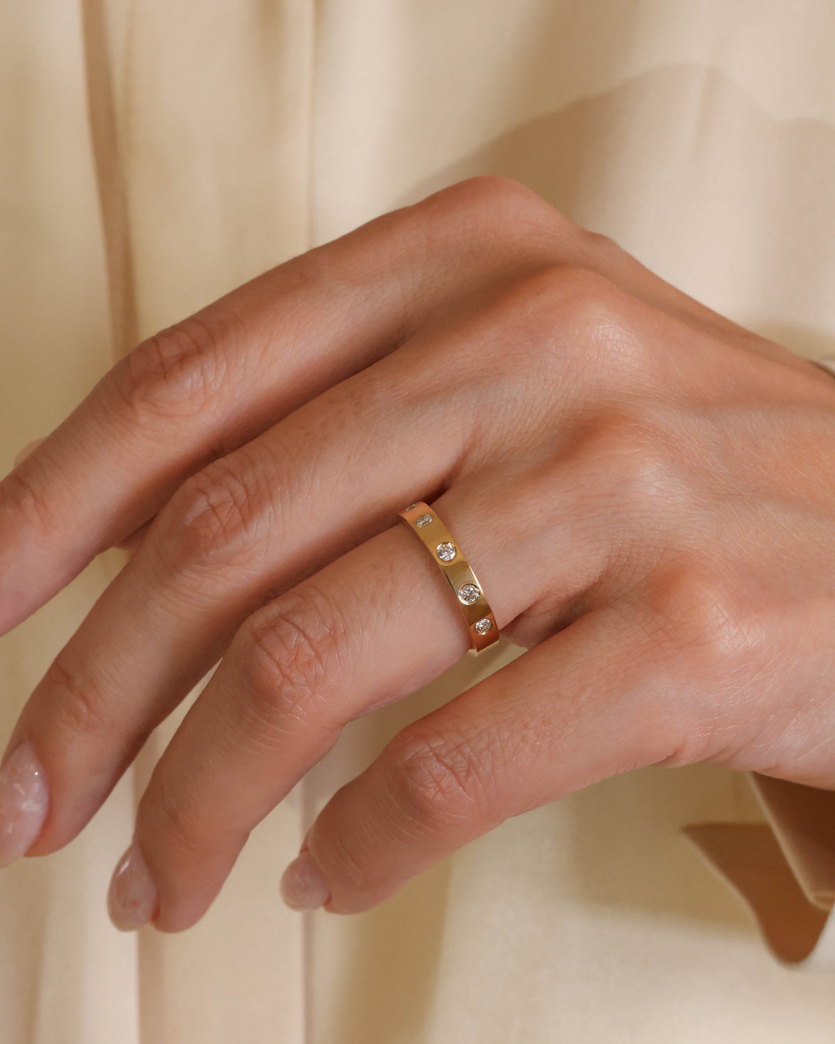 Five-Stone Diamond Flat Ring