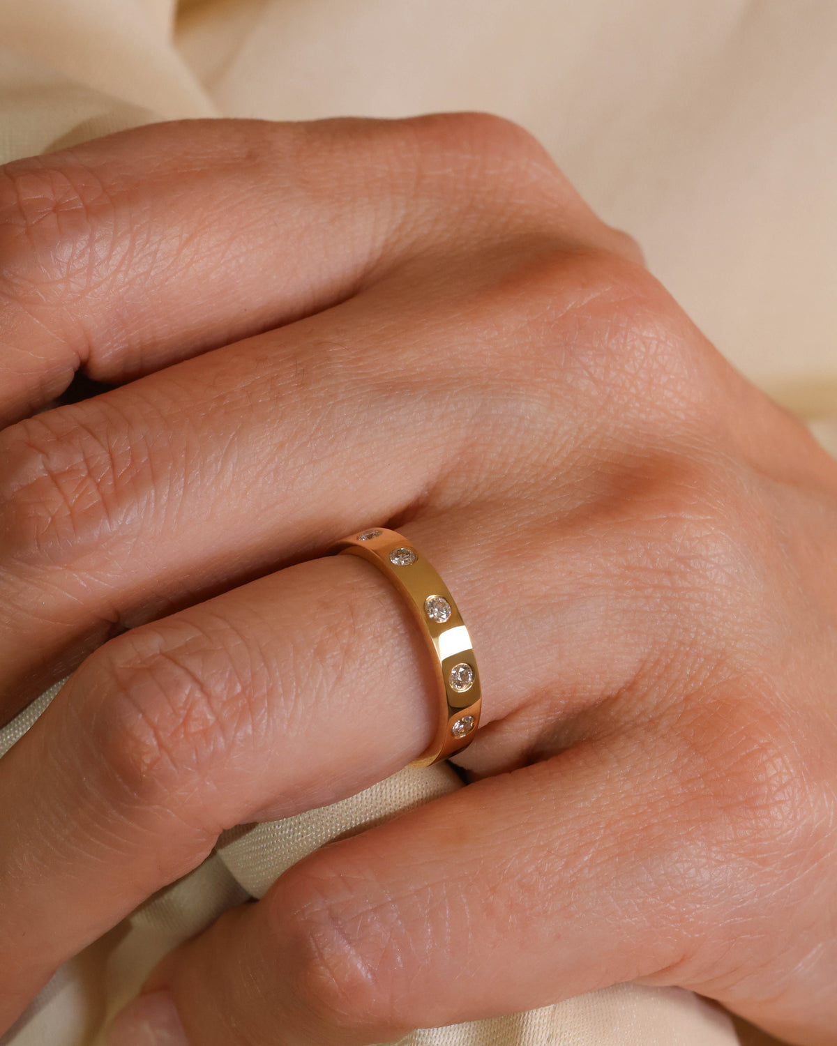 Five-Stone Diamond Flat Ring