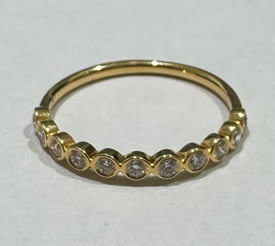 0.22 ct diamond 18k yellow gold ring