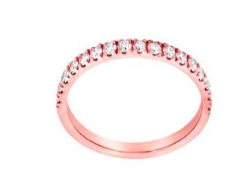 0.35 ct diamond 18k rose gold ring