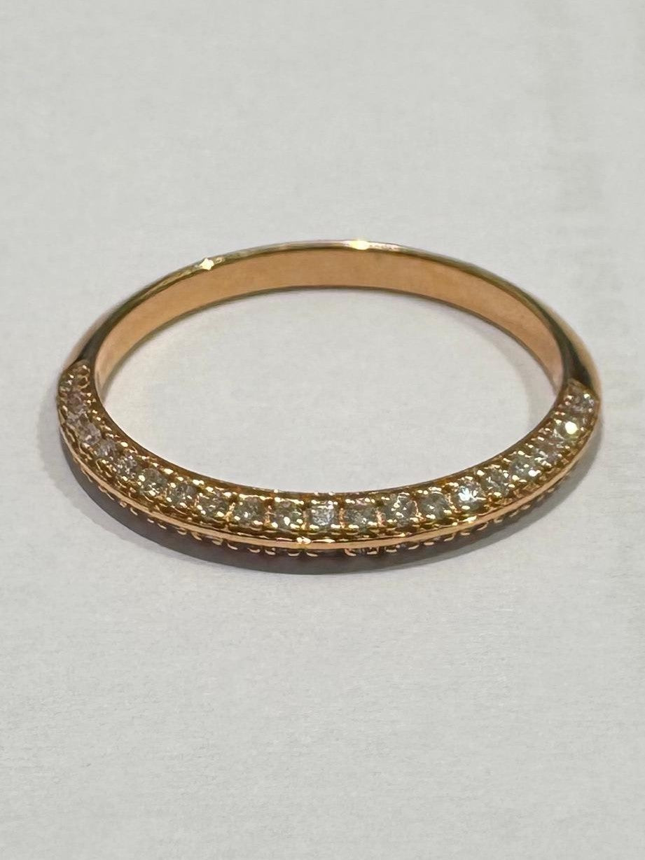 0.27 ct diamond 18k rose gold ring