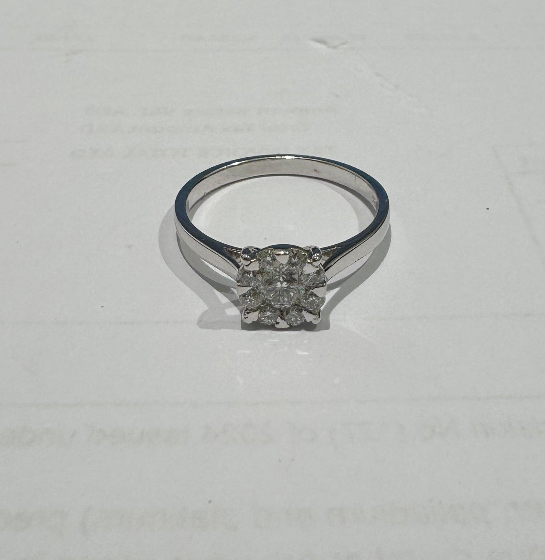 0.41 ct diamond 18k white gold ring