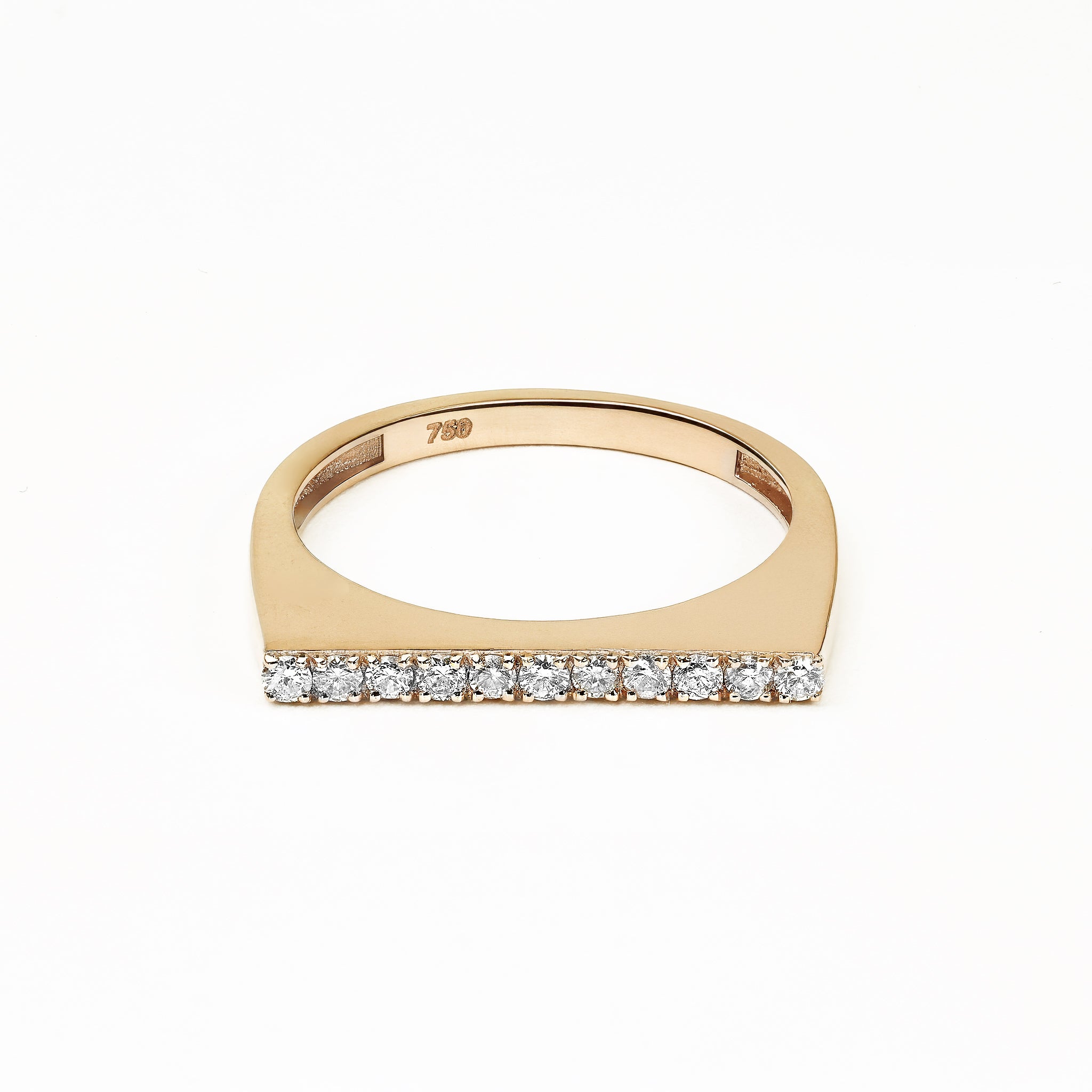 0.18 ct Mixed-Shape Diamond Flat Band in 18K Rose Gold