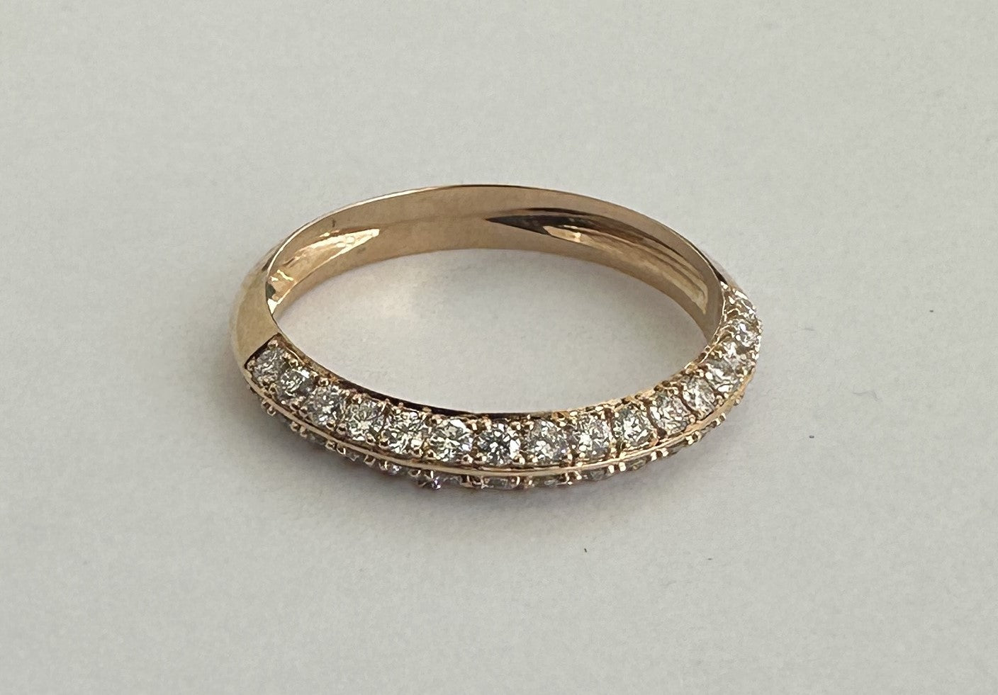 0.58 ct diamond 18k rose gold ring