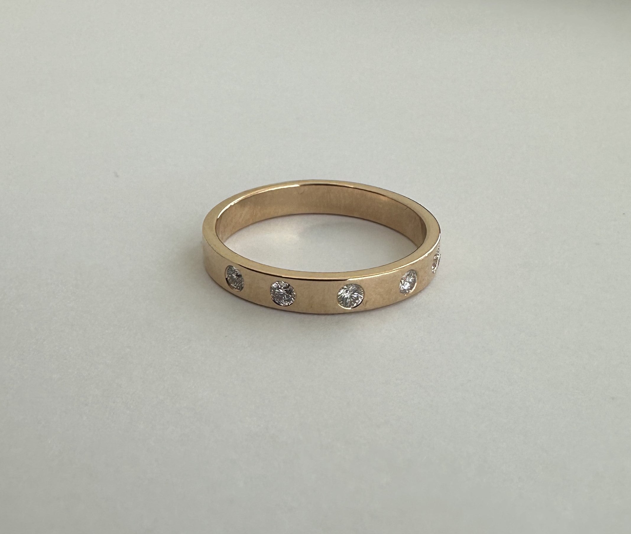0.21 ct diamond 18k rose gold ring