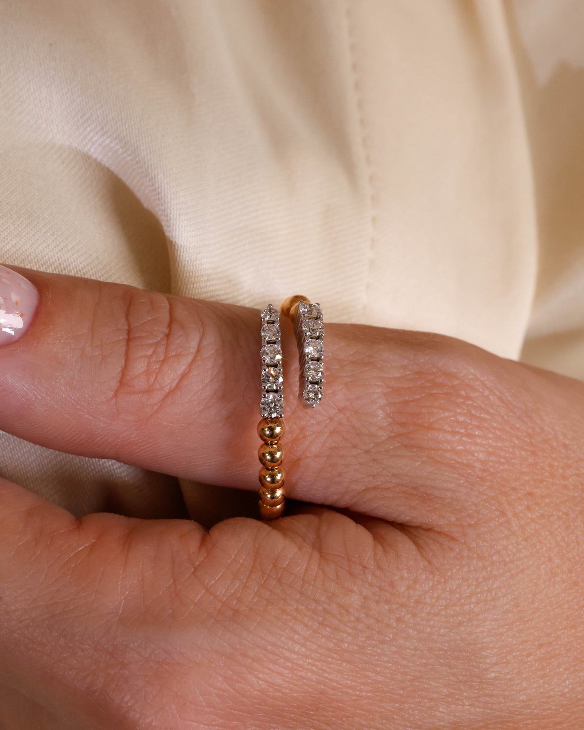 FLEXIBLE natural DIAMOND RING