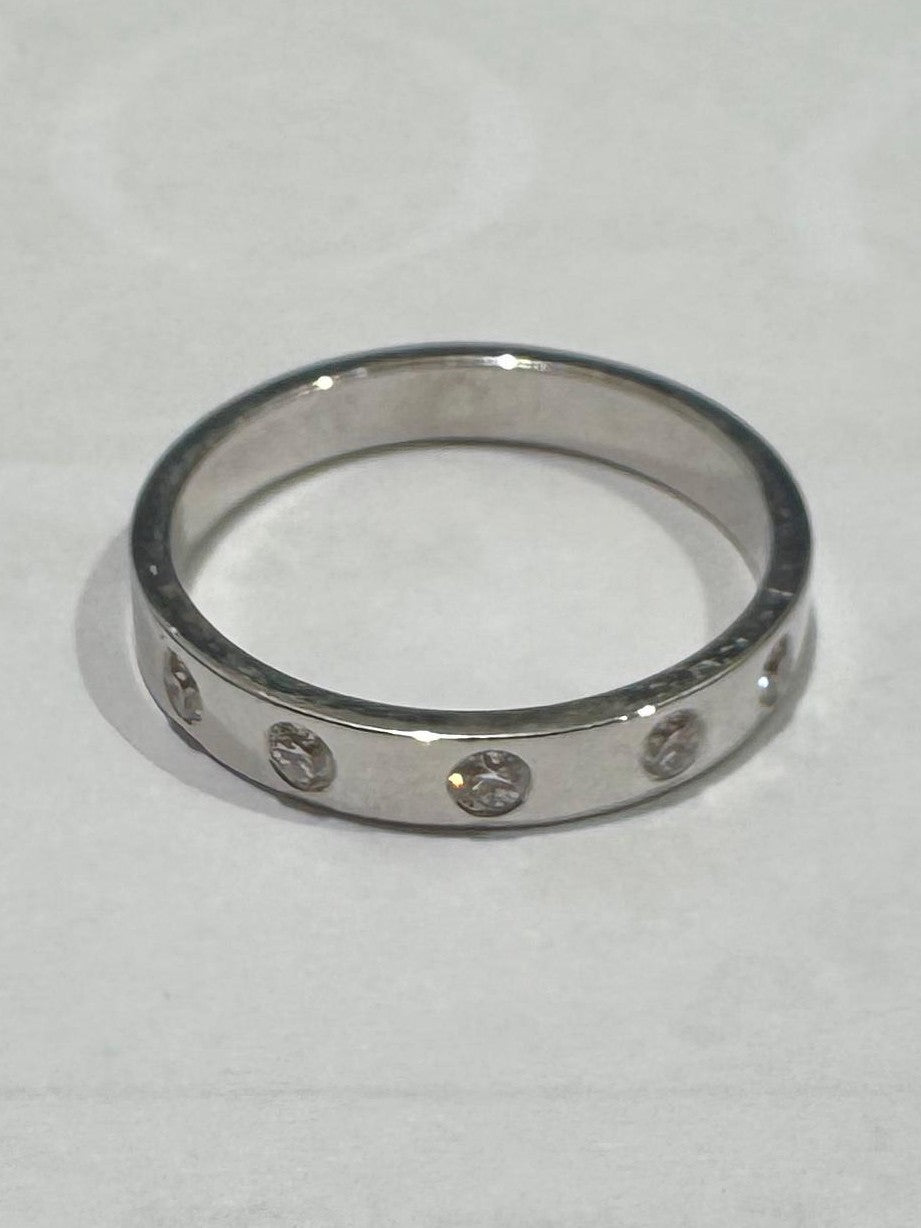 0.21 ct diamond 18k white gold ring