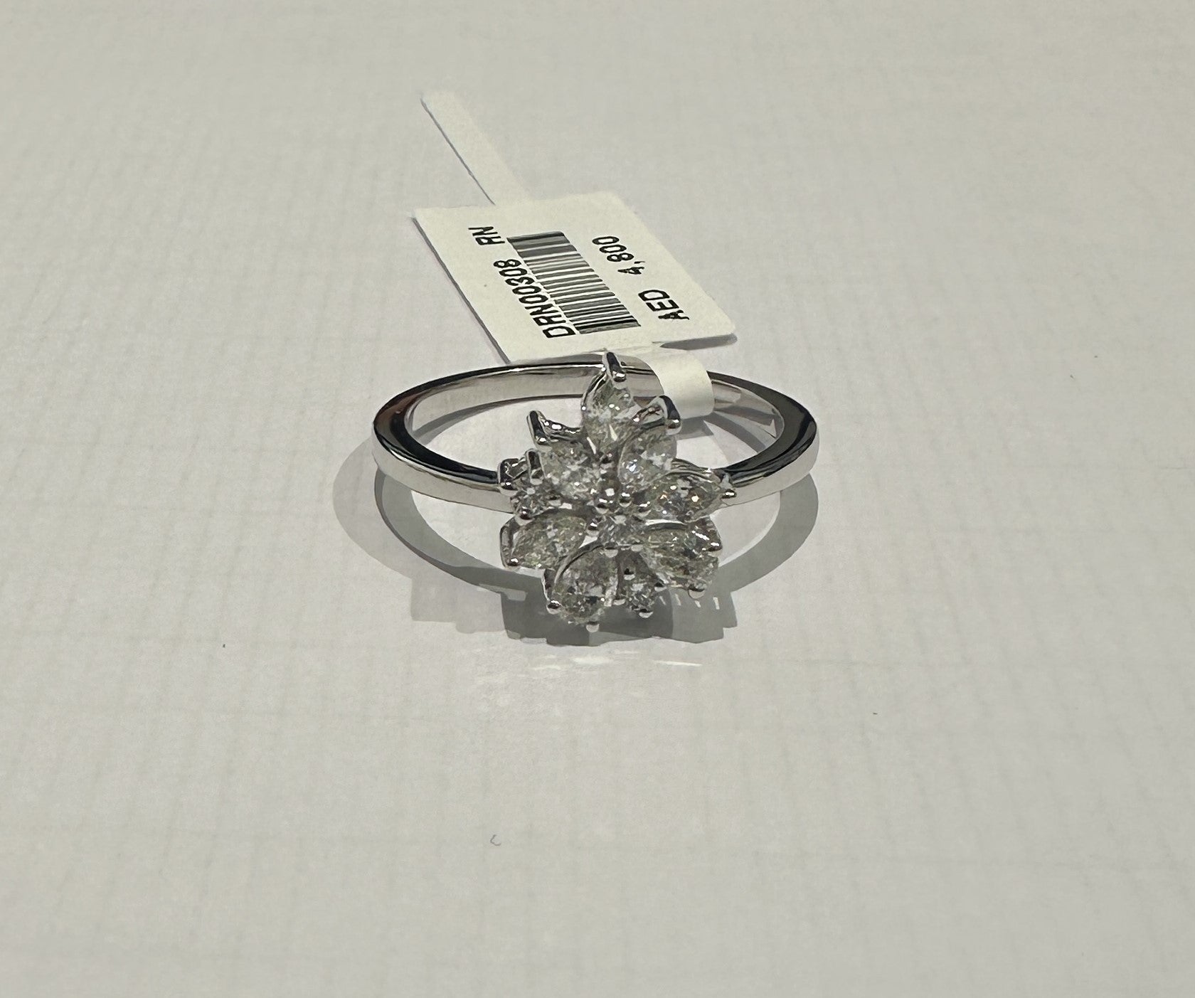 0.53 ct diamond 18k white gold ring