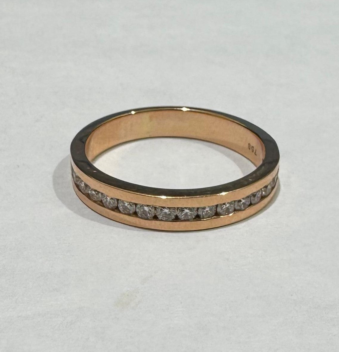 0.41 ct diamond 18k rose gold ring