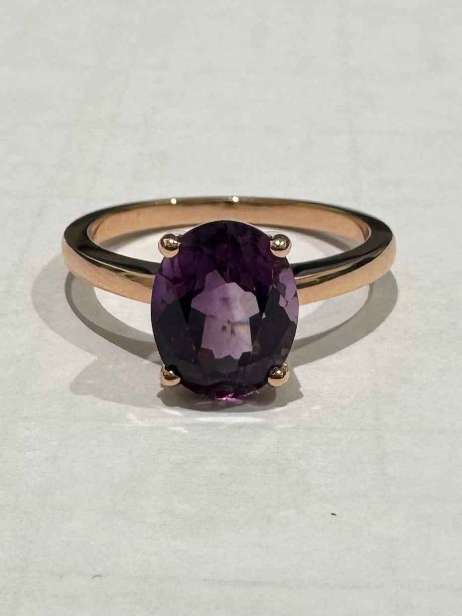 2.84 ct color stone 18k rose gold ring