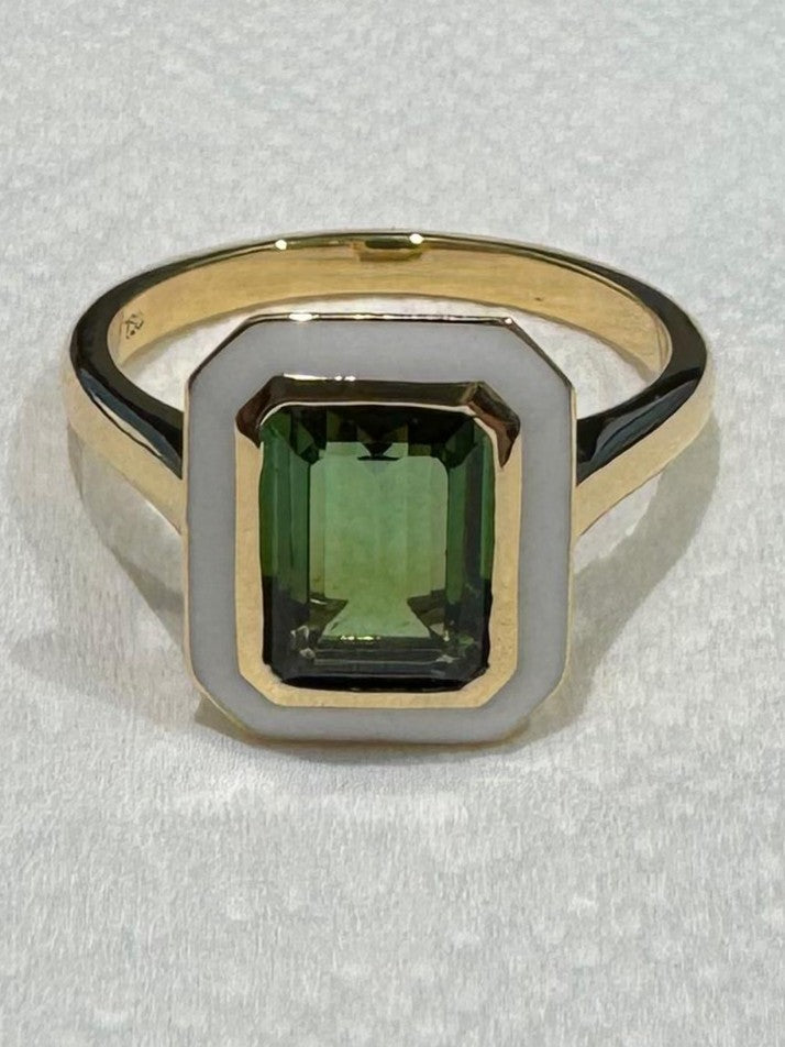 Tourmaline 18k yellow gold ring