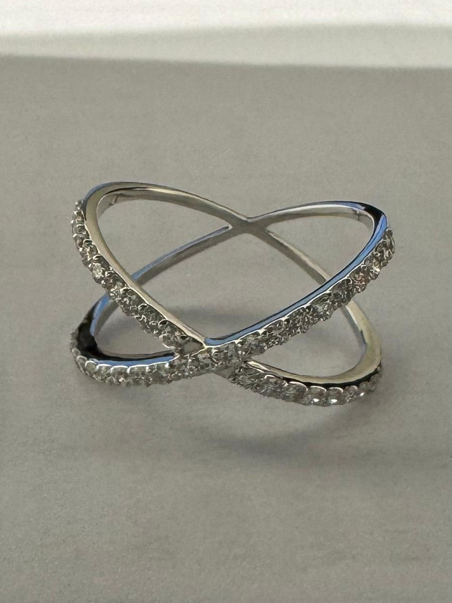 0.51 ct diamond 18k white gold ring