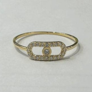 0.14 ct diamond 18k yellow gold ring