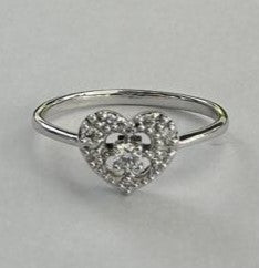 0.15 ct diamond 18k white gold ring