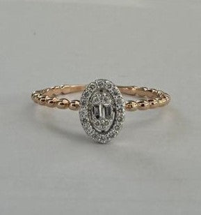 0.15 ct diamond 18k rose gold ring