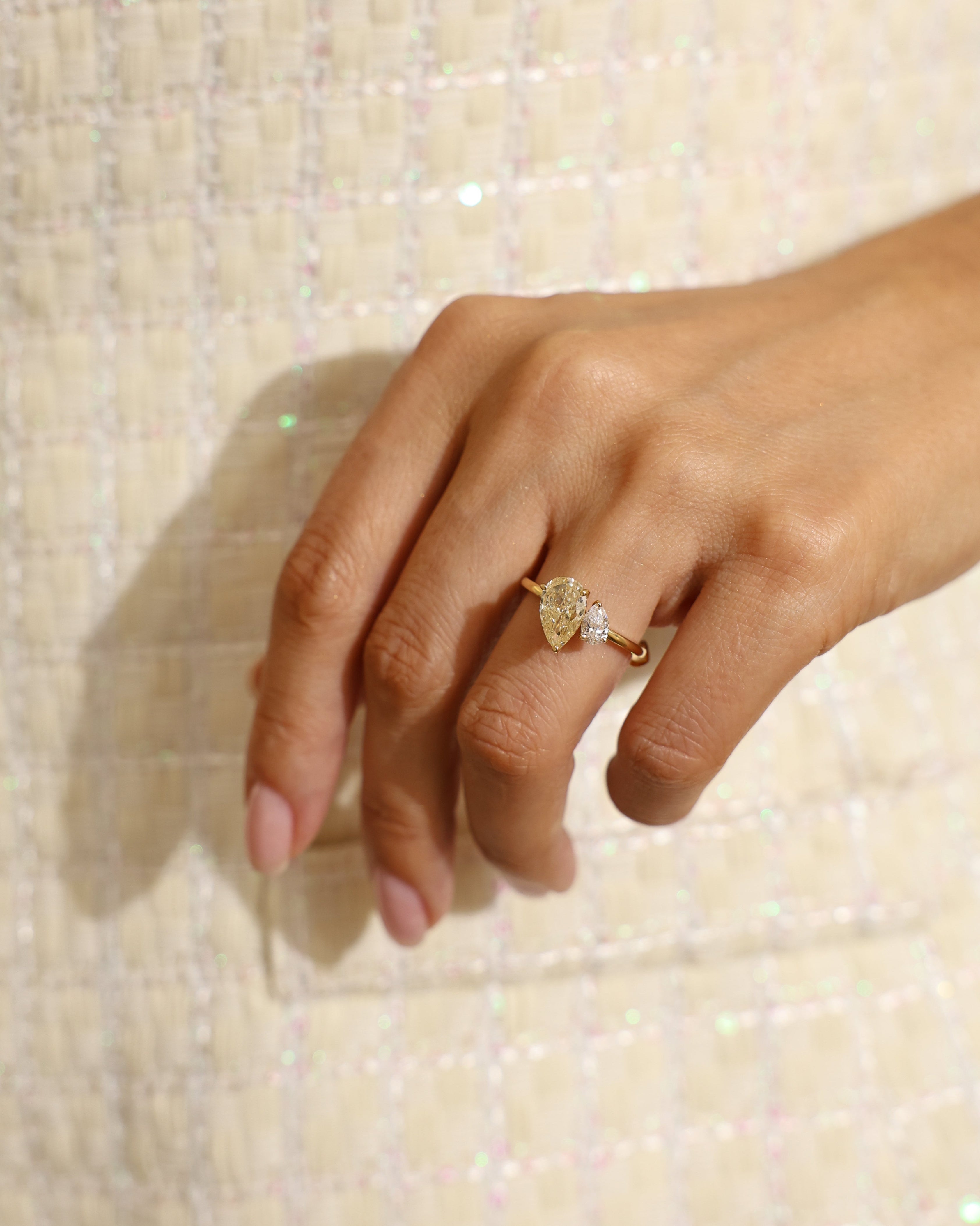 TOI ET MOI RING PEAR CUT 2,40 ct.